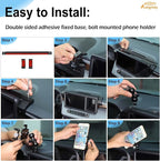 Aunginsy Dashboard Phone Mount Compatible with Ford Maverick 2022-2024, 8-inch Navigation Screen Upper Panel Fixed Clip 360° Rotation Mobile Phone Holder for Most Cell Smartphone Bracket Accessories