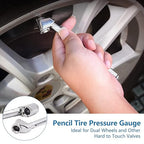 Pencil Tire Pressure Gauge, 10-120PSI Dual Head Air Gauge Tire Pressure Heavy Duty Tire Valve Gauge for Truck Car RV ATV Motorcycle (5 Pack)