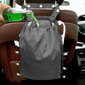 FLOCK THREE Leak-Proof Waterproof Car Trash Bag Foldable Multipurpose Trash bin Container Storage Cute Grocery Organizer Bag for Automotive Front or Back Seat in Cars SUVs and Trucks (Black)