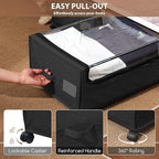 Under Bed Storage with Wheels, Under The Bed Storage Drawers On Wheels, Rolling Underbed Drawers, Lockable, Heavy Duty, XXXXL