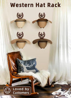 Cowboy Hat Rack Wall Mount,Cowboy Hat Holder for Wall,Western Home Decor,Hat Organizer for Caps,Rustic Horseshoe Star Metal H