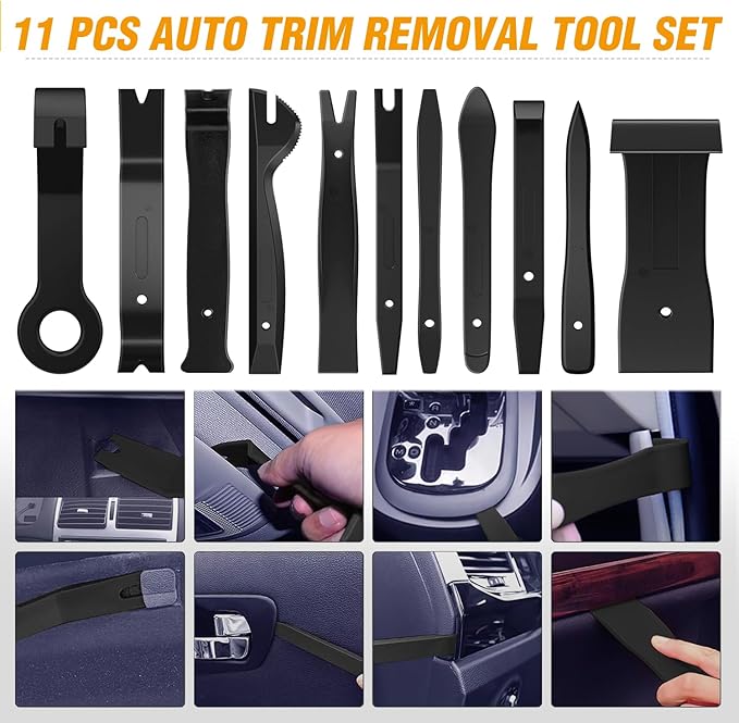 GOOACC 238Pcs Trim Removal Tool, Auto Push Pin Bumper Retainer Clip Set Fastener Terminal Remover Tool Adhesive Cable Clips K