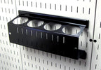 Wall Control Pegboard Spray Can Holder Bracket and Aerosol Can Organizer Pegboard and Slotted Tool Board - Black (Pack of 6)