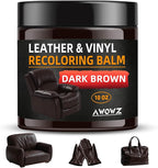Leather Recoloring Balm - Scratch Repair & Color Restore Kit for Faded Leather, Leather Couch & Car Seats - 10OZ Leather Rest