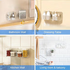 Diesisa 2pc Acrylic Wall Mount Organizer, Small Adhesive Clear Cabinet Door Organizer,Acrylic Shelves for Wall,No Drilling Ha