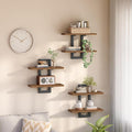 HOOBRO Floating Shelves, 15 Inch Wall Shelf Set of 3, Wall Mounted Storage Shelves 2-Tier, Hanging Bathroom Shelves, for Livi