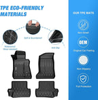 Nilight TPE Floor Mats for Chevy Chevrolet Camaro 2016 2017 2018 2019 2020 2021 2022 2023 2024 All Weather Custom Fit Heavy Duty Floor Liners