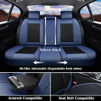 Coverado Car Seat Covers Full Set, Car Seat Protector Car Seat Cushion, Nappa Leather Seat Covers for Cars, Front and Back Se