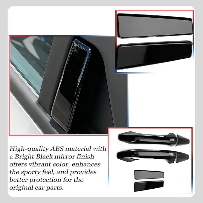 Car Exterior Door Handle Cover,for kia k4 2024 2025 2026,Car Exterior Door Handle Bowl Cover Protector，Car Sport Accessories - Bright Black