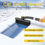 Ice Scrapers for Car Windshield,32“Snow Brush for Car with Ice Scraper, Retractable Handle and 360° Rotating Brush Head, Winter Car Accessories for Cars, Trucks and SUVs-Yellow