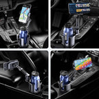 Car Cup Holder Phone Mount, 2 in 1 Cup Holder Cell Phone Holder with Expander Adjustable Base for Car,360°Rotation Phone Moun