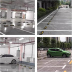 Garage Parking Aid Heavy Duty Rubber Wheel Stop with Reflective Yellow Tape for Parking Stopper for Garage and Various Car Parking Facilities Accessories