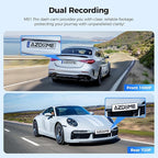AZDOME M01 Dual Dash Cam Front and Rear with Free 64GB Card, 3" Screen Dual Dashboard Camera for Car, Built-in ADAS G-Sensor,
