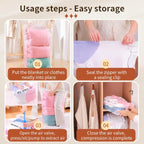 4 Pack Vacuum Storage Bags, Space Saver Bag Vacuum Seal Bags for Clothing Travel Moving Blankets Pillows Storage and Organiza
