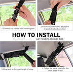 Upgrade Car Ceiling Cargo Net Pocket, 31.5" x 20.87" Strong Load Car Roof Storage Organizer, Double-Layer Mesh Camping Overlanding Gear Must Haves Cargo Net, Universal Road Trip Accessories