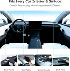 Premium Car Interior Cleaner (17oz Brush + Towel) | Interior Car Cleaner for Leather, Vinyl, Glass & Plastic | Residue-Free M