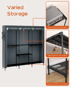 CASAMAYA Clothes Rack, Portable Closet, 81.5 Inch Large Capacity Wardrobe Closet, Clothes Storage Organizer with Shelves and 