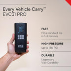 Viair Every Vehicle Carry EVC31 PRO - rechargeable, portable air compressor, dual power source, LED gauge w/preset - Tire Inflator Ideal for LT truck & suv's, cars, motorcycles, & E-bikes