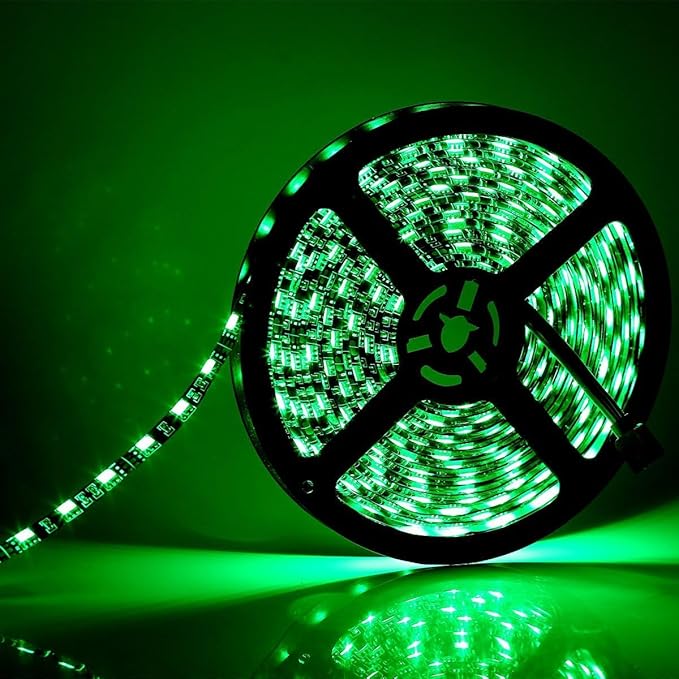 SUPERNIGHT LED Strip Lights, 16.4FT 5M SMD 5050 Waterproof 300LEDs RGB Color Changing Flexible LED Light Strip for Bedroom, TV Back Lighting, Christmas, Valentine's Day (Black PCB) 2 Pcs