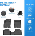 Nilight TPE Floor Mats for Ford Maverick Hybrid 2022 2023 2024 2025 2026, All Weather Custom Fit Heavy Duty Floor Liners