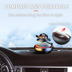 Kwak's Car Air Freshener Solar Energy Rotating Refillable Air Purifier for Car Interior Dashboard Autorotation Decoration Acc