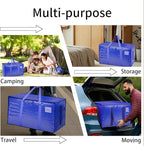 16 Pack-Extra Large Heavy Duty Moving Bags - Waterproof Storage Totes with Handles & Zippers, Foldable for College Dorm, Stor