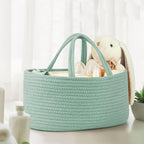 Maliton Diaper Caddy Organizer for Baby, Portable Diaper Storage Organizer for Changing Table and Car, Cotton Rope Nursery St