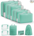 11 Set Packing Cubes for Travel, Gifts for Women Mom Kids, TSA Approved Bags for Makeup, Cosmetic, Toiletry, Suitcase Organiz