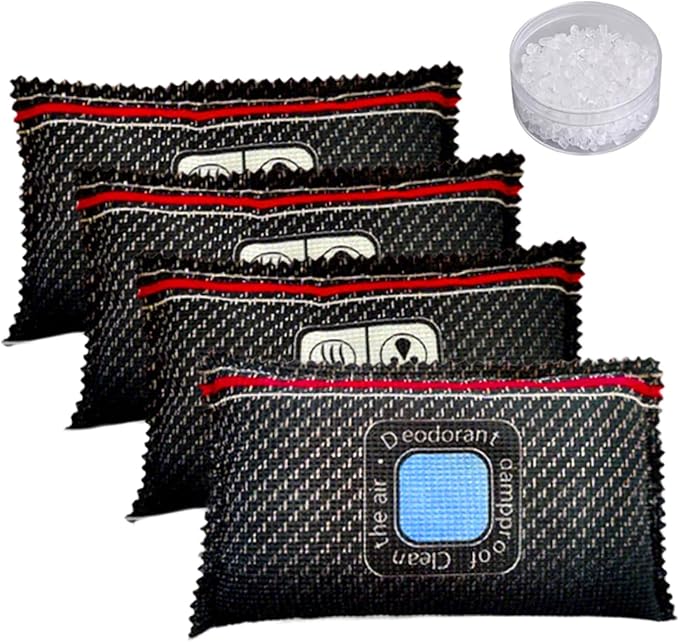 Absorbers, 4 Pack Dehumidifier Bags, 400g Reusable Humidity Absorber, Portable Gel Car Dehumidifier