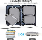 6 Set Compression Packing Cubes, Suitcase Organizer, Lightweight Travel Essentials, Compression Bags For Travel Accessories L