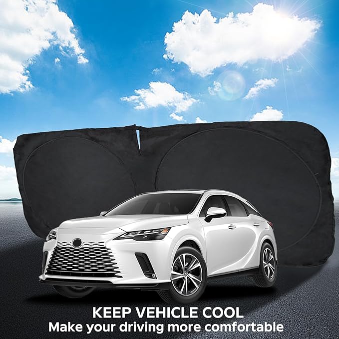 INSAUTO Windshield Sunshade For Lexus RX 350 450h 2016-2022 RX 350, RX 350 F Sport, RX 350L 2023 2024 2025 2026, Front Window Sun Visor Cover, UV Heat Blocker Protector, Foldable Sun Shade Accessories