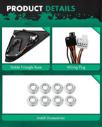 SCITOO Tow Mirrors Power Heated Puddle Parallel Turn Signal Auxiliary Light Temp Sensor Black Towing Mirrors Replacement Fit for 2019-2022 For Dodge For Ram 1500 Pickup Truck
