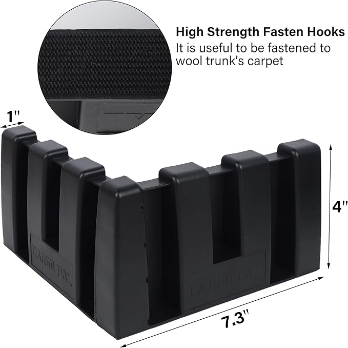 YOFIT Multipurpose Cargo Organizer Blocks Car Trunk Storage Organizer Blocks, Should Be Used with Wool Trunk's Carpet for Car/T