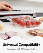Syntus 100 Count Vacuum Sealer Bags Gallon 11 x 16 inch for Seal a Meal, Commercial Grade BPA Free Heavy Duty Precut Seal Bag