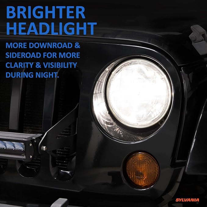 SYLVANIA - H6024 SilverStar Sealed Beam Headlight - High Performance Halogen Headlight Replacement (7 inch Round) PAR56, Brig