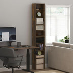 Furinno PASIR Book Shelf, 10-Tier Bookshelf, Bookcase with Open Shelf, 9.2 x 11.8 x 78.7, for Living Room, Bedroom, Home Offi