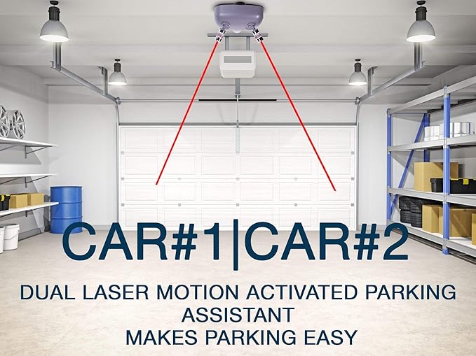 Zento Deals Dual Laser Motion Activated Parking Assistant Park Right Assistance Car Motion LED Light (Pack 1)