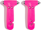 Super-Cute Safety Hammer - Emergency Automotive Escape Hammer Tool, Seat Belt Cutter & Car Window Break Tool - Pink, 2 Count