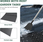 Floor Scraper Multifunctional Garden Shovel with 82” Adjustable Handle & Sharp Blade Heavy Duty All Steel Flat Shovel for Sidewalks Lawn Driveway Garden Weed Ice Dirt Moss Removal