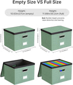 Oterri 1 Pack Large File Organizer Boxes with Lids, File Box with Mesh Pockets, Document Organizer Box for Letter/Legal Size 