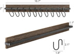 Mkono Hat Rack for Wall Wooden Baseball Caps Organizer with 20 Hooks Rustic Cowboy Hanger Mounted Hats Display Closet Bedroom