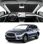 Custom Fit Windshield Sun Shade for Infiniti QX60 2022-2026, Blocks UV & Heat, Front Window Sunshade Accessories, Easy Fold & Store Keep Your Car Cooler