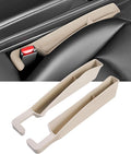 2PCS Car Seat Gap Filler,Car Accessories Car Organizer,Cars Seat Gap Filler Organizer with 2 Storage Areas,Used for Phone,Wallets,Keys,Eyeglasses,Fit for Most Cars,Trucks,SUVs (Beige)