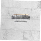 IMIKEYA 2Pcs Wall Mount Wire Basket Black Metal Hanging Organizer with Hooks for Efficient Storage Display Home Office Kitche