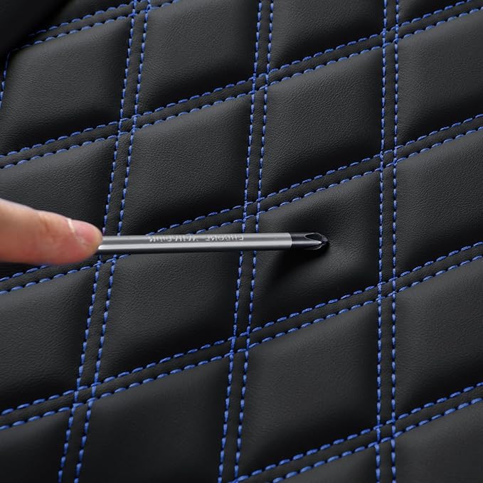 Huidasource Car Back Seat Cover, Leather Anti Slip Automotive Rear Seat Cover Protector, Back Seat Car Cover Velcro Adjustabl