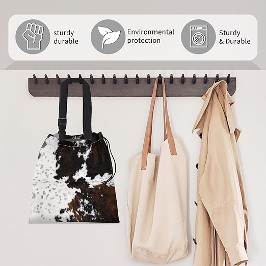 Car Trash Bag Large Hanging Can for Back of Seat, Cute Waterproof Car Garbage Bag for Vehicle, Travelling, Outdoor Retro Cow Print