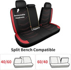Car Seat Covers Full Set,Leather Seat Covers,Breathable and Sporty Car Seat Cover,Universal Fit Anti-Slip Seat Covers for SUV