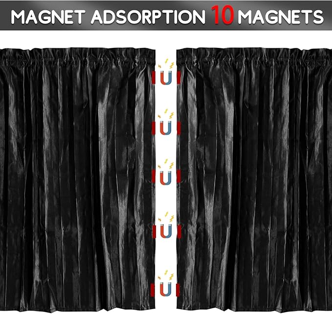 ZATOOTO Car Curtains - Divider Privacy Window Sun Shade - Side Windshield Magnetic Sunshades Covers - Travel Removable Simple