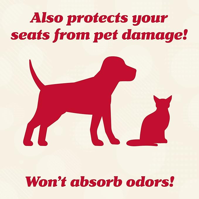 Lusso Gear Car Seat Protector for Baby Car Seat - Thick Padding - Seat Protector Under Baby Car Seat with 2 Mesh Storage Pock