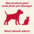 Lusso Gear Car Seat Protector - Waterproof Car Seat Cover - Non-Slip Padding & Mesh Pockets for Baby Travel Gear - Universal 